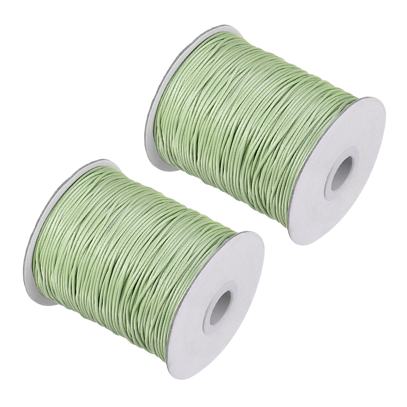 uxcell Uxcell 2pcs 1.2mm Waxed Polyester String 158M 172-Yard Bead Crafting Rope, Light Green