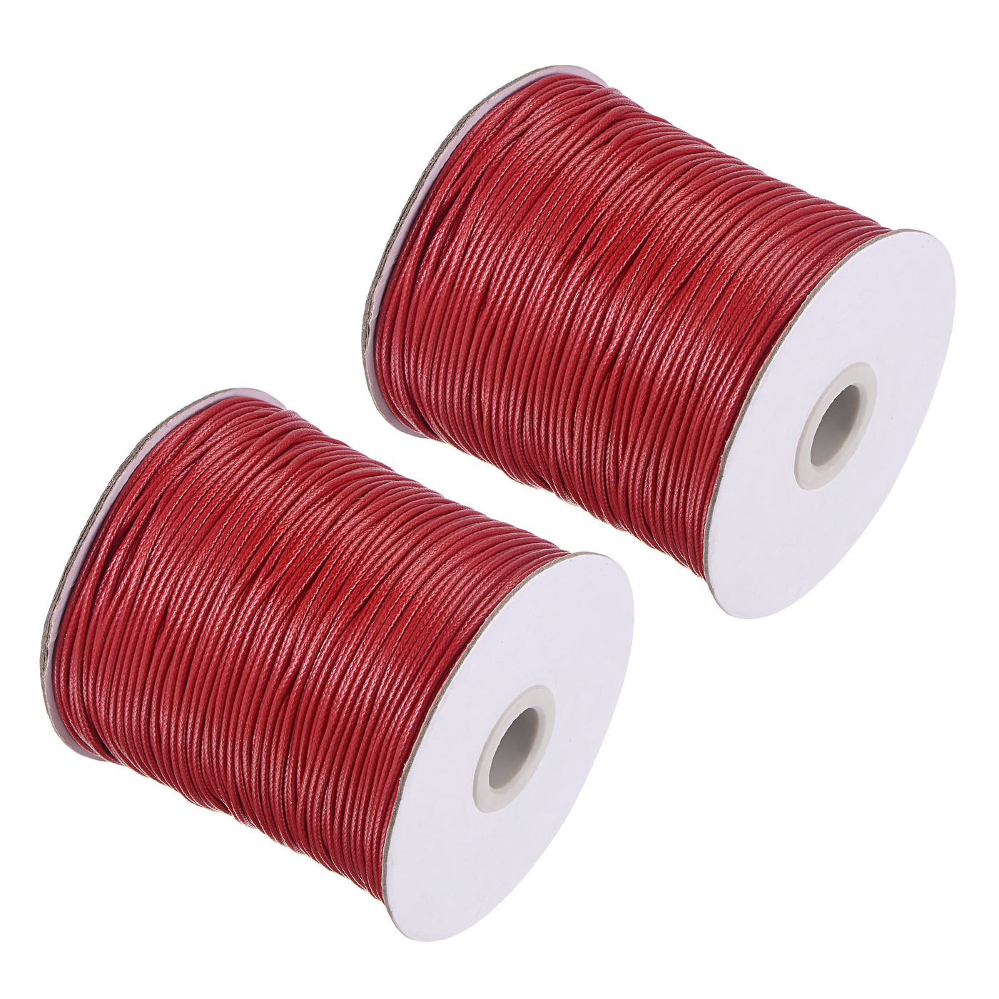uxcell Uxcell 2pcs 1.5mm Waxed Polyester String 158M 172-Yard Beading Crafting Rope, Red