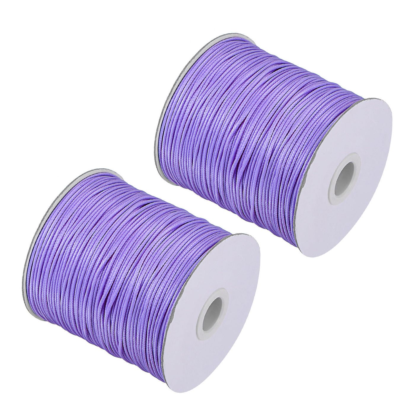 uxcell Uxcell 2pcs 1.5mm Waxed Polyester String 158M 172-Yard Bead Crafting Rope, Light Purple
