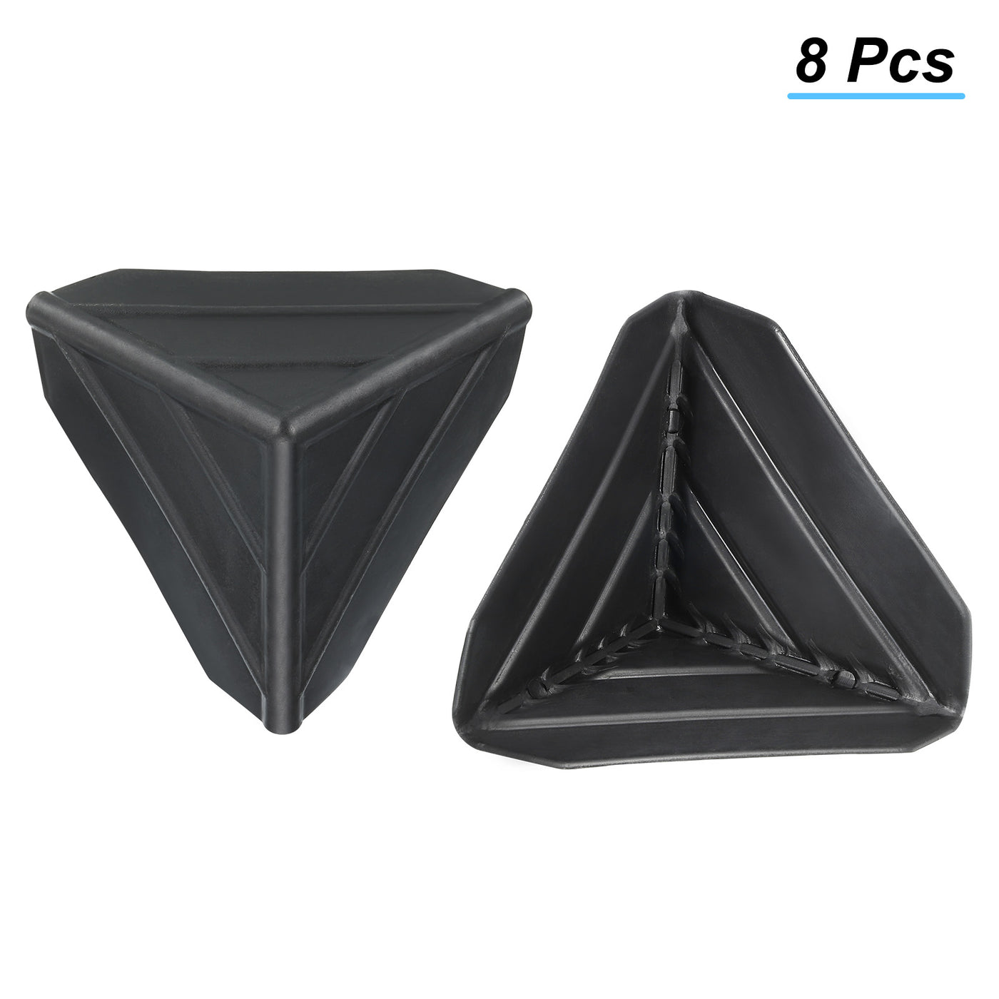 Harfington Corner Protector PP Plastic 3.9" x 3.9" x 3.9" for Carton Black Pack of 8