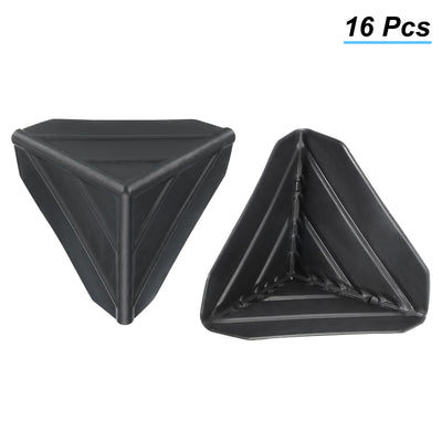 Harfington Corner Protector PP Plastic 3.9" x 3.9" x 3.9" for Carton Black Pack of 16