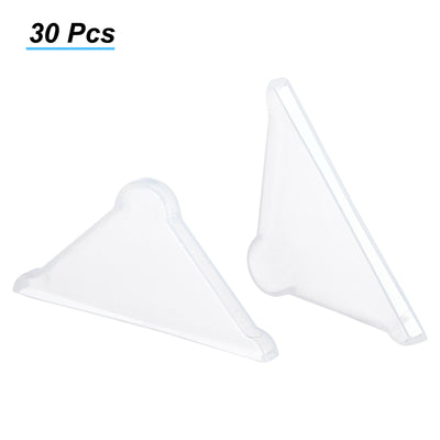 Harfington PP Corner Protector Triangle 37x3mm for Ceramic, Glass, Metal Sheets White 30pcs