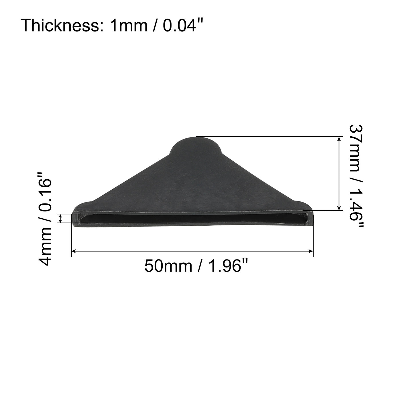 Harfington PP Corner Protector Triangle 37x4mm for Ceramic, Glass, Metal Sheets Black 30pcs