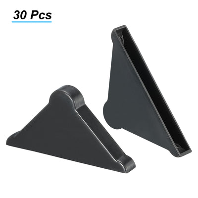 Harfington PP Corner Protector Triangle 37x5mm for Ceramic, Glass, Metal Sheets Black 30pcs