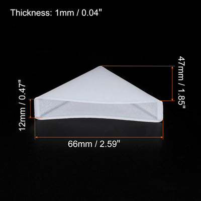 Harfington PP Corner Protector Triangle 47x12mm for Ceramic, Glass,Metal Sheets White 20pcs