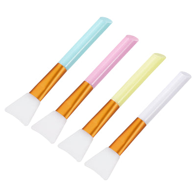 Harfington Silicone Epoxy Brushes Pink/Blue/White/Yellow Applicator DIY Brush for Making Epoxy Tumbler, Pack of 4