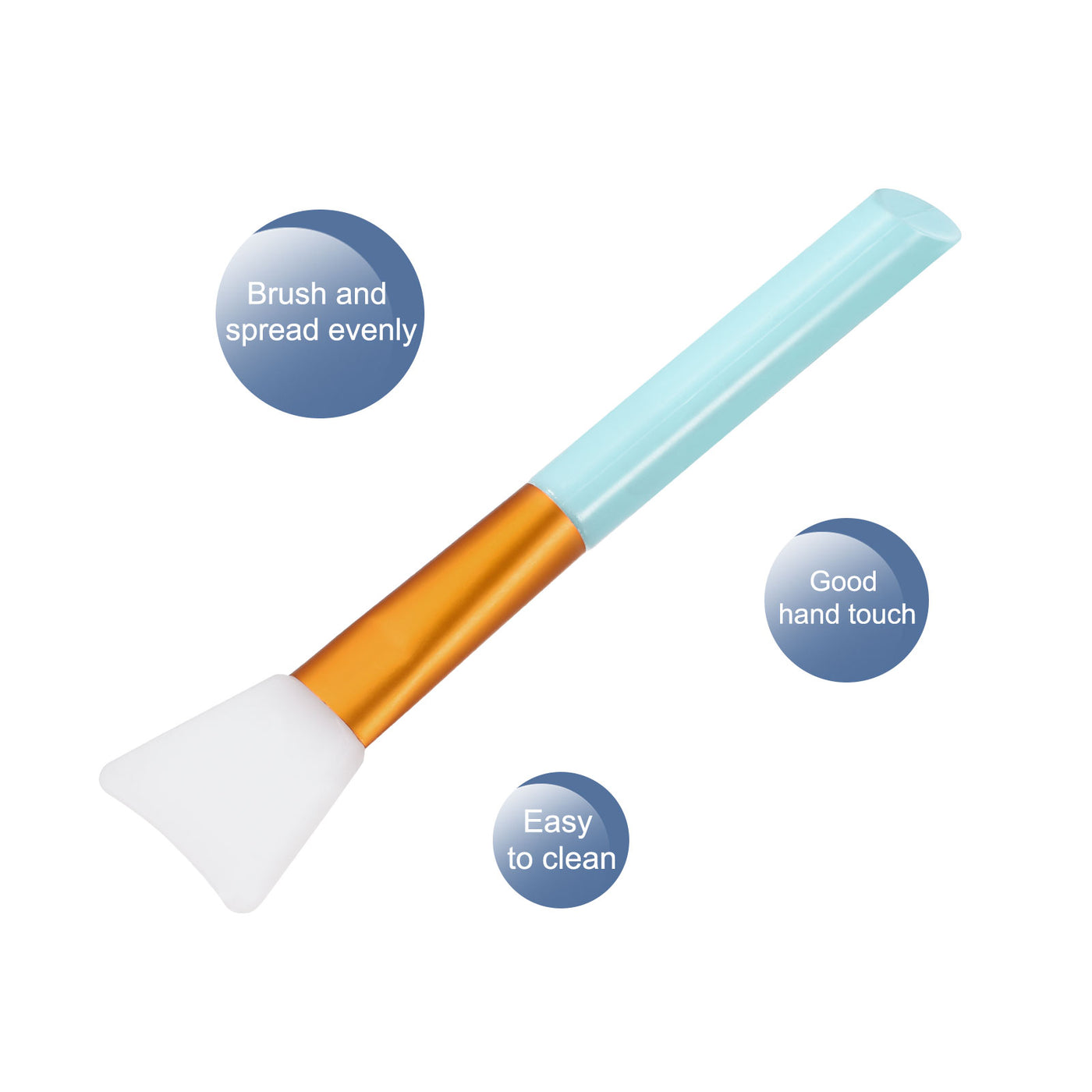 Harfington Silicone Epoxy Brushes Pink/Blue/White/Yellow/Black/Red Applicator DIY Brush for Making Epoxy Tumbler, Pack of 6