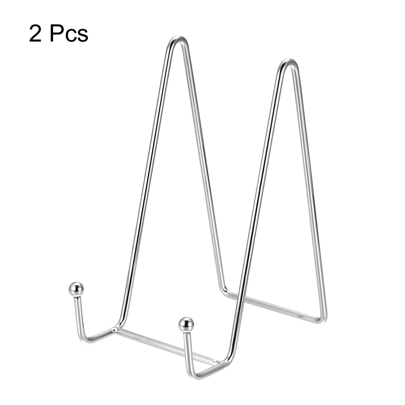 uxcell Uxcell 2pcs 6 Inch Plate Stands for Display, Iron Easel Holder Silver Tone for Decorative Picture Frame