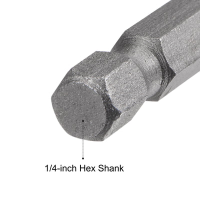 Harfington Uxcell 1/4" Quick-Change Hex Shank 6-15mm Nut Driver Bit Set of 10pcs, No-magnetic CR-V