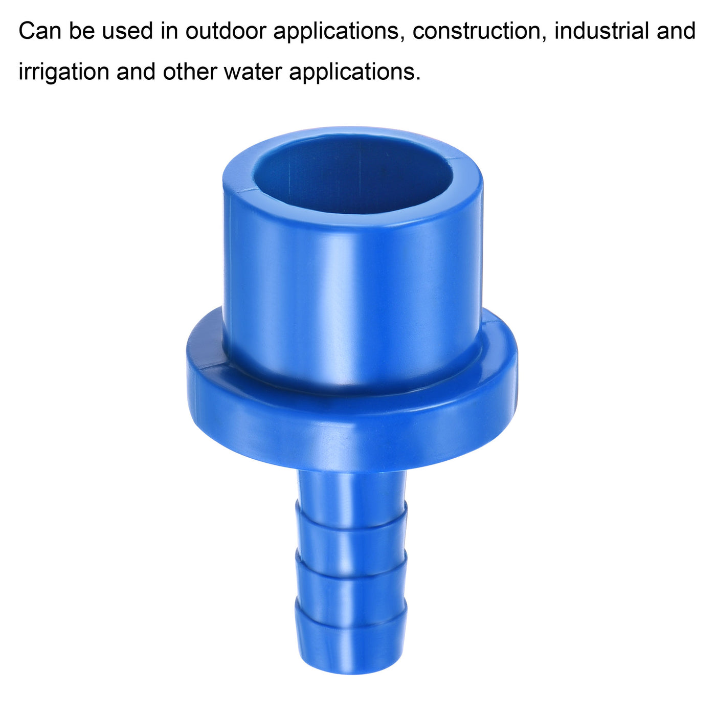 Harfington PVC Pipe Fitting 8mm Barbed x 20mm OD Spigot Straight Hose Connector Blue