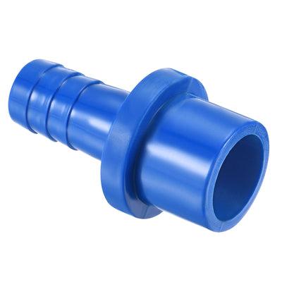 Harfington PVC Pipe Fitting 12mm Barbed x 20mm OD Spigot Straight Hose Connector Blue