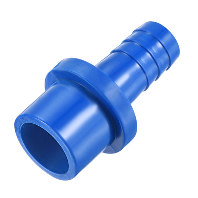 Harfington PVC Pipe Fitting 12mm Barbed x 20mm OD Spigot Straight Hose Connector Blue
