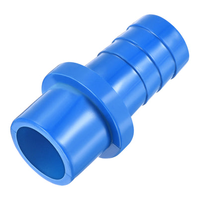 Harfington PVC Pipe Fitting 16mm Barbed x 20mm OD Spigot Straight Hose Connector Blue