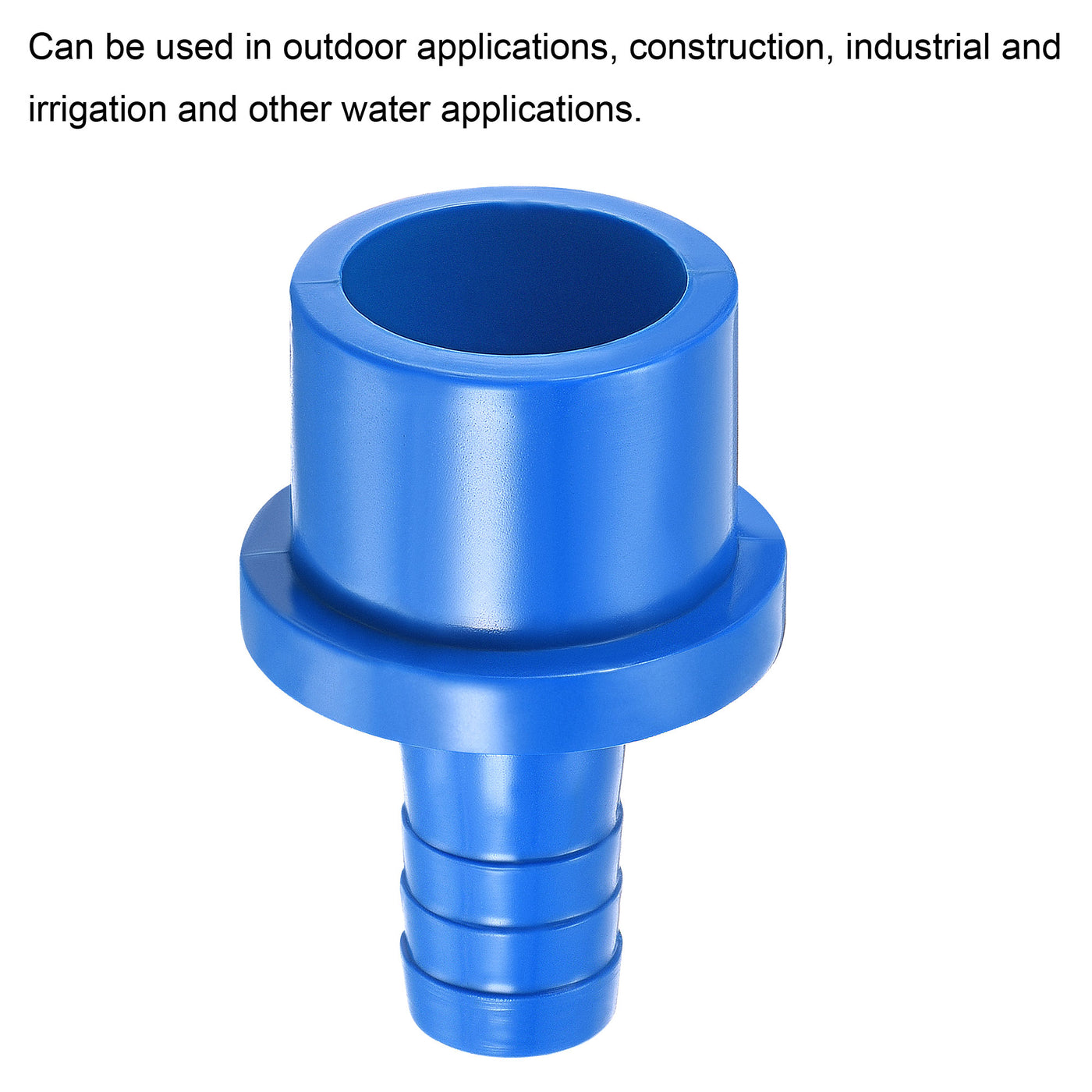 Harfington 2Pcs PVC Pipe Fitting 12mm Barbed x 25mm OD Spigot Straight Hose Connector Blue