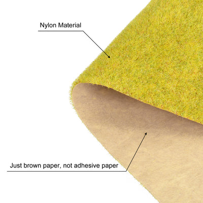 Harfington Artificial Grass Mat 3" x 10" Golden Yellow Realistic Fake Turf for Garden Lawn Decoration Sand Table Model 2pcs