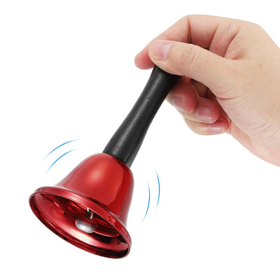 Harfington Uxcell Loud Hand Bell, 3pcs 65mm(2.56") Dia. Dinner Bell for Classroom, Service, Red