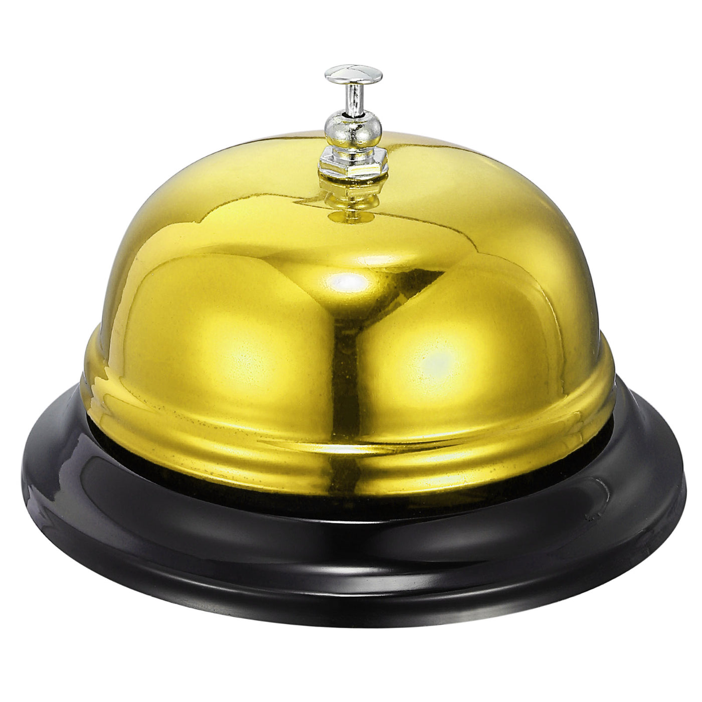 Uxcell Uxcell Desk Bell, 85mm(3.35") Dinner Bell for Restaurants, Service, Gold Tone