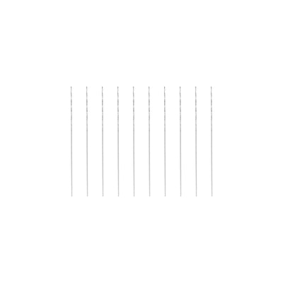 Harfington Uxcell 10 Pcs 0.2mm High Speed Steel Drill Bits, Fully Ground 21mm Length Drill Bit