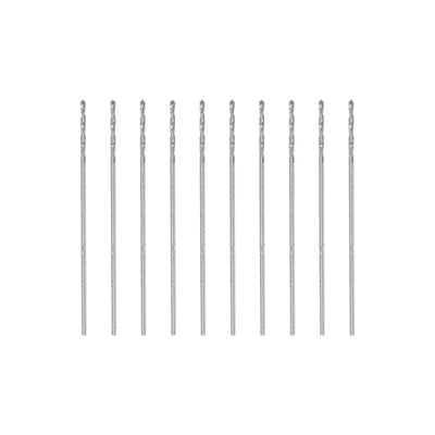 Harfington Uxcell 10 Pcs 0.45mm High Speed Steel Drill Bits, Fully Ground 20mm Length Drill Bit