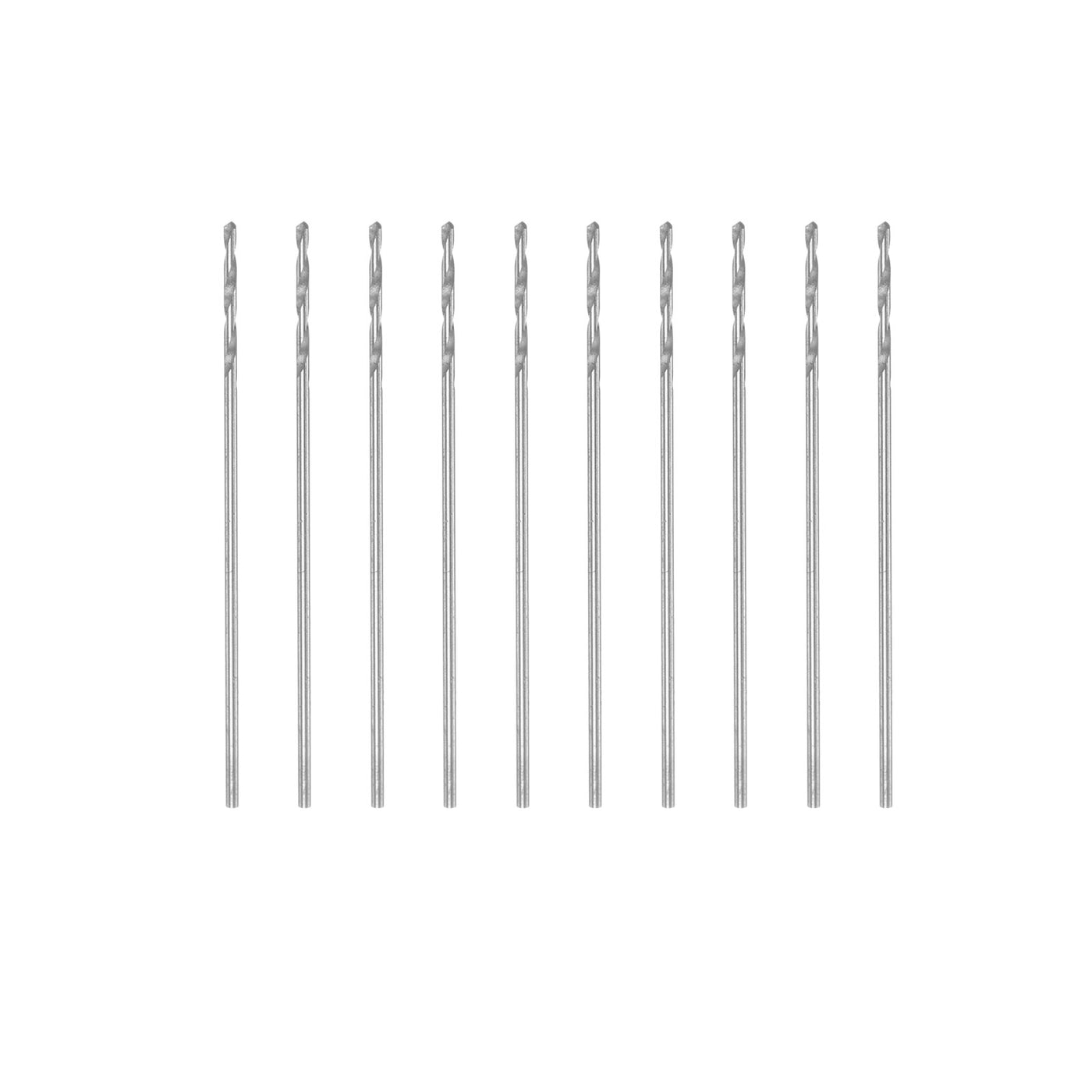 uxcell Uxcell 10 Pcs 0.55mm High Speed Steel Drill Bits, Fully Ground 24mm Length Drill Bit