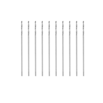 Harfington Uxcell 10 Pcs 0.55mm High Speed Steel Drill Bits, Fully Ground 24mm Length Drill Bit