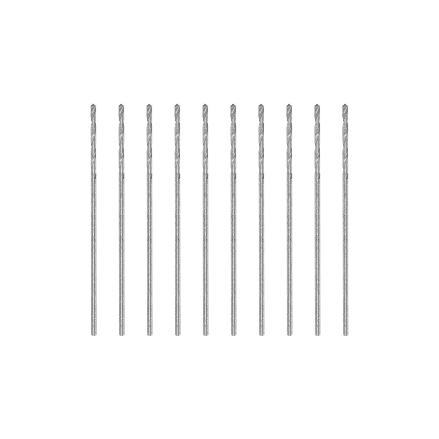 uxcell Uxcell 10 Pcs 0.6mm High Speed Steel Drill Bits, Fully Ground 24mm Length Drill Bit