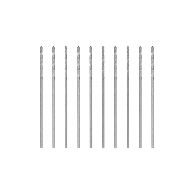 Harfington Uxcell 10 Pcs 0.6mm High Speed Steel Drill Bits, Fully Ground 24mm Length Drill Bit