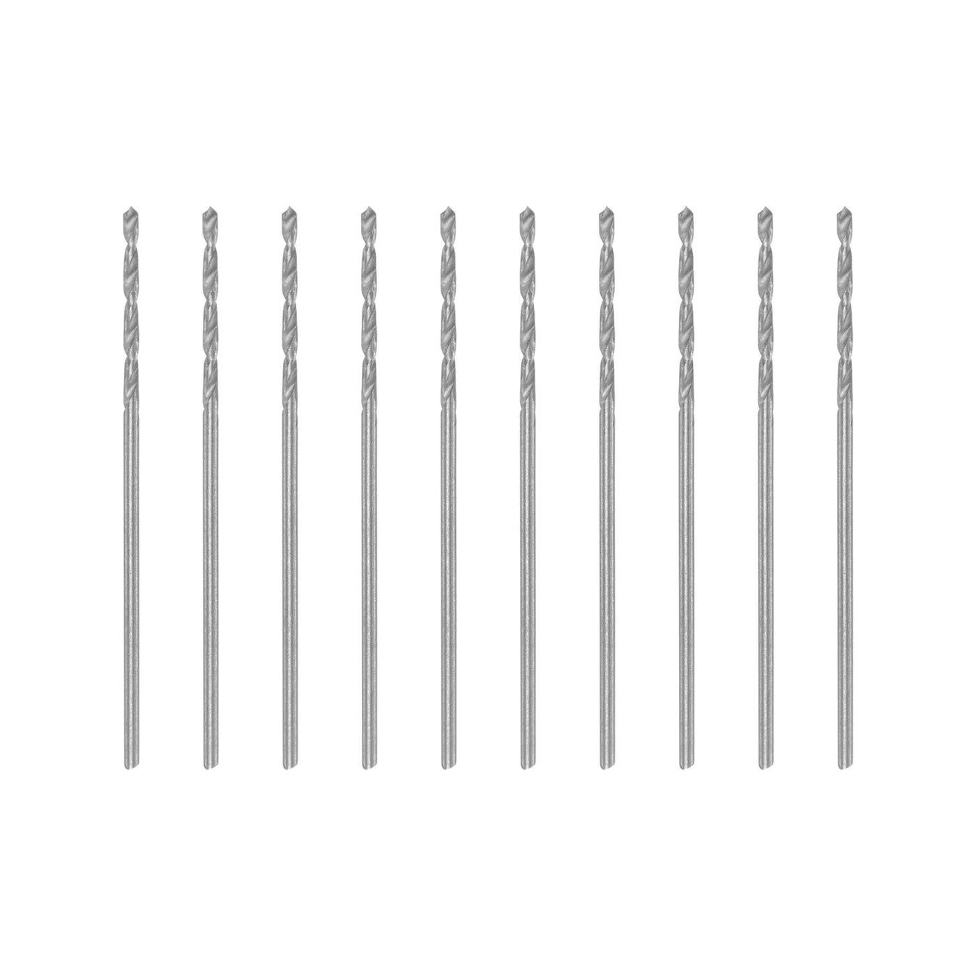 uxcell Uxcell 10 Pcs 0.85mm High Speed Steel Drill Bits, Fully Ground 30mm Length Drill Bit