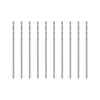 Harfington Uxcell 10 Pcs 0.85mm High Speed Steel Drill Bits, Fully Ground 30mm Length Drill Bit