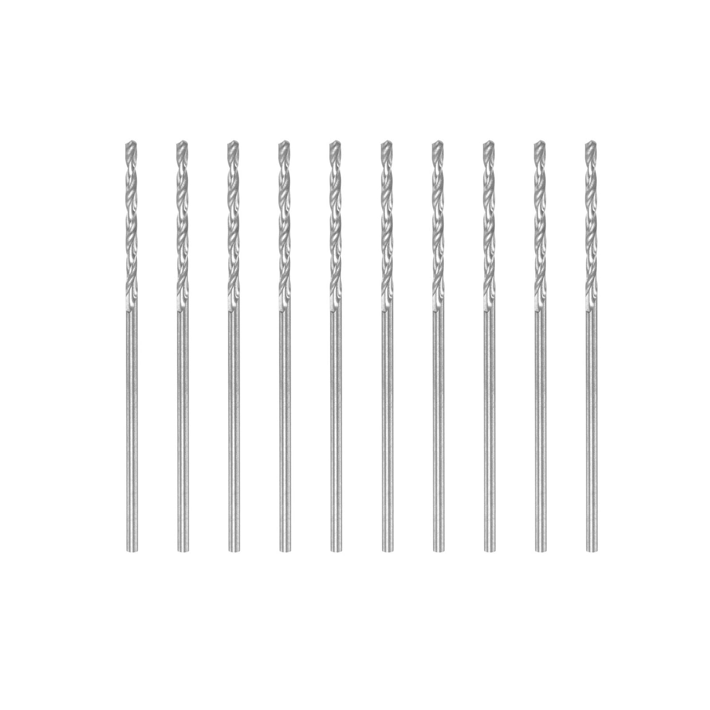 uxcell Uxcell 10 Pcs 1mm High Speed Steel Drill Bits, Fully Ground 34mm Length Drill Bit