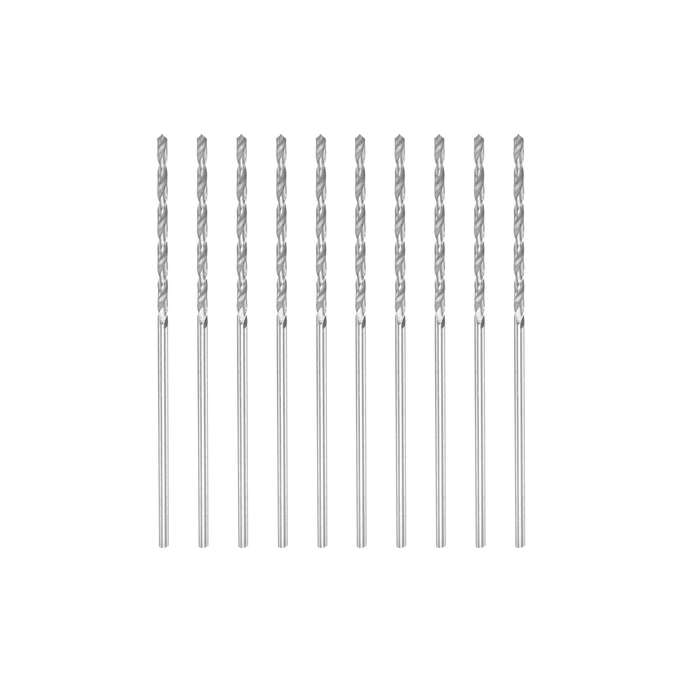 uxcell Uxcell 10 Pcs 1.05mm High Speed Steel Drill Bits, Fully Ground 42mm Length Drill Bit