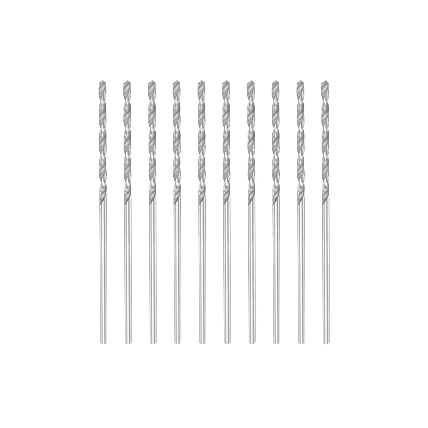 uxcell Uxcell 10 Pcs 1.2mm High Speed Steel Drill Bits, Fully Ground 41mm Length Drill Bit