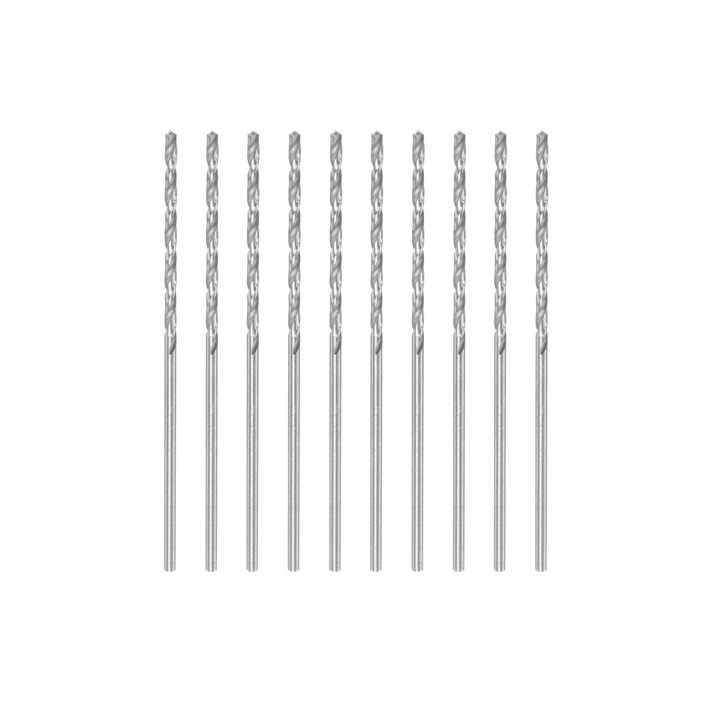 uxcell Uxcell 10 Pcs 1.25mm High Speed Steel Drill Bits, Fully Ground 46mm Length Drill Bit