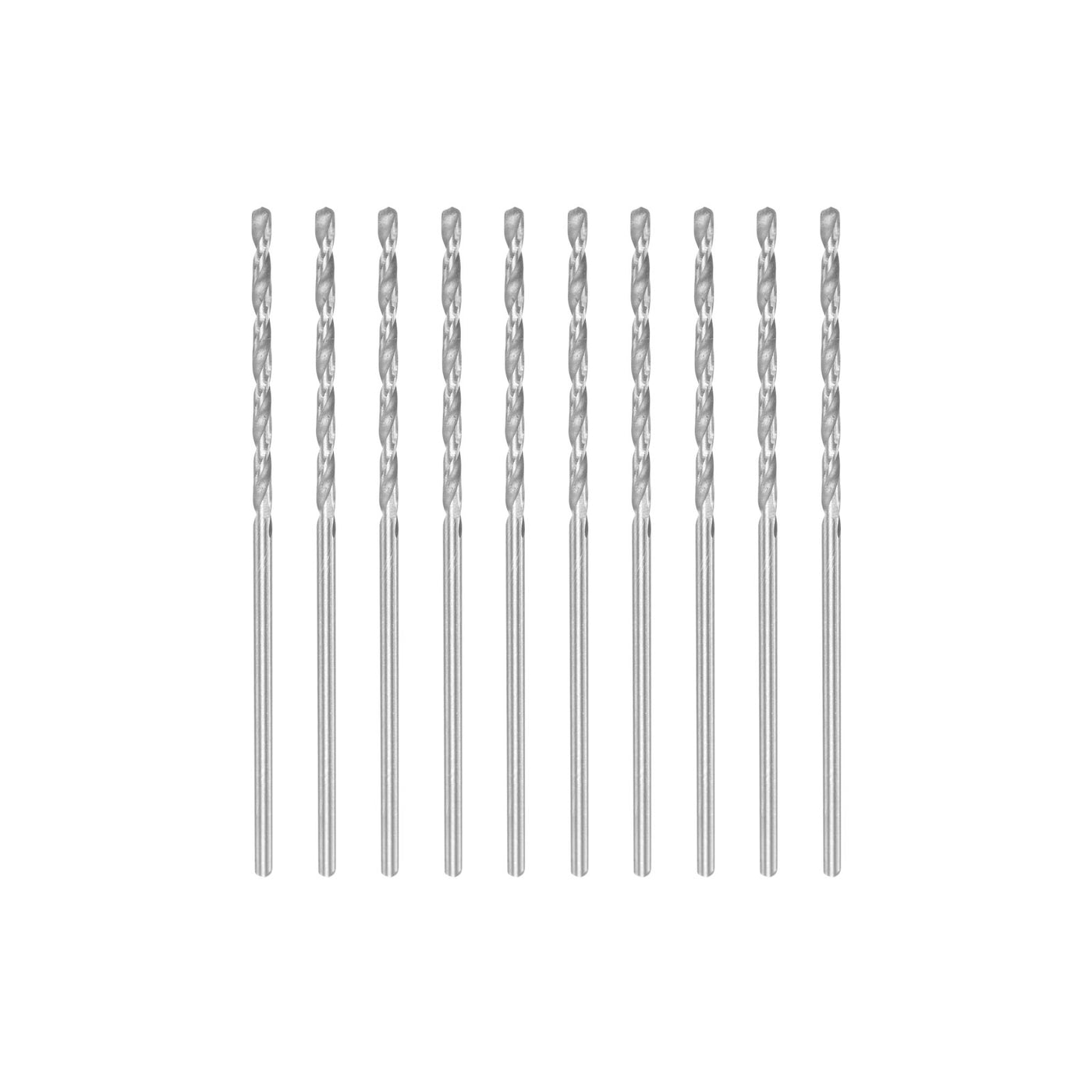uxcell Uxcell 10 Pcs 1.35mm High Speed Steel Drill Bits, Fully Ground 48mm Length Drill Bit