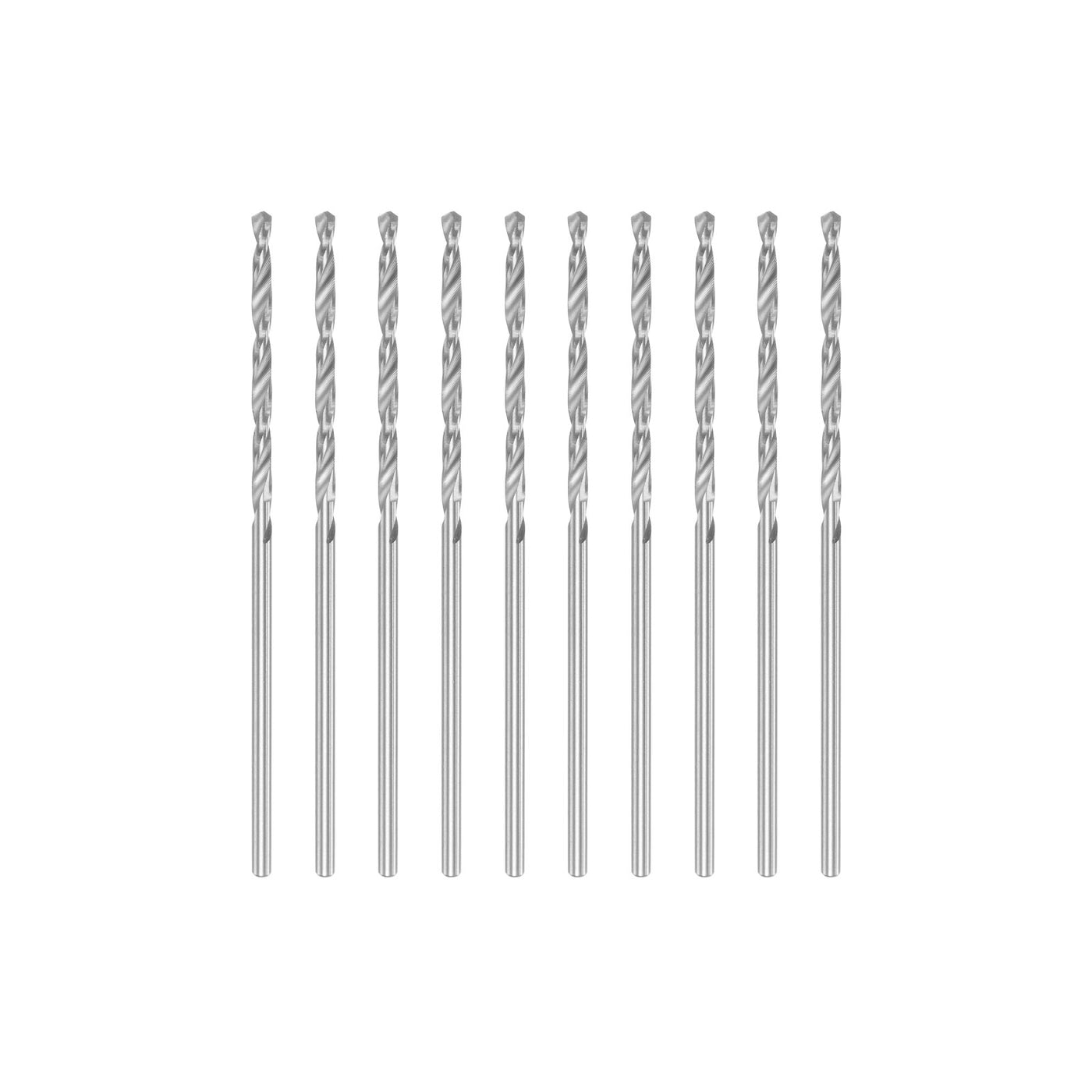 uxcell Uxcell 10 Pcs 1.45mm High Speed Steel Drill Bits, Fully Ground 48mm Length Drill Bit