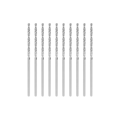 Harfington Uxcell 10 Pcs 1.45mm High Speed Steel Drill Bits, Fully Ground 48mm Length Drill Bit