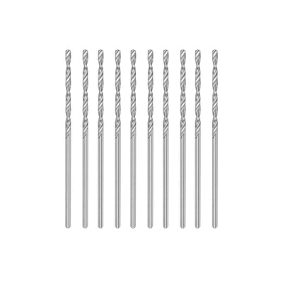 Harfington Uxcell 10 Pcs 1.55mm High Speed Steel Drill Bits, Fully Ground 50mm Length Drill Bit