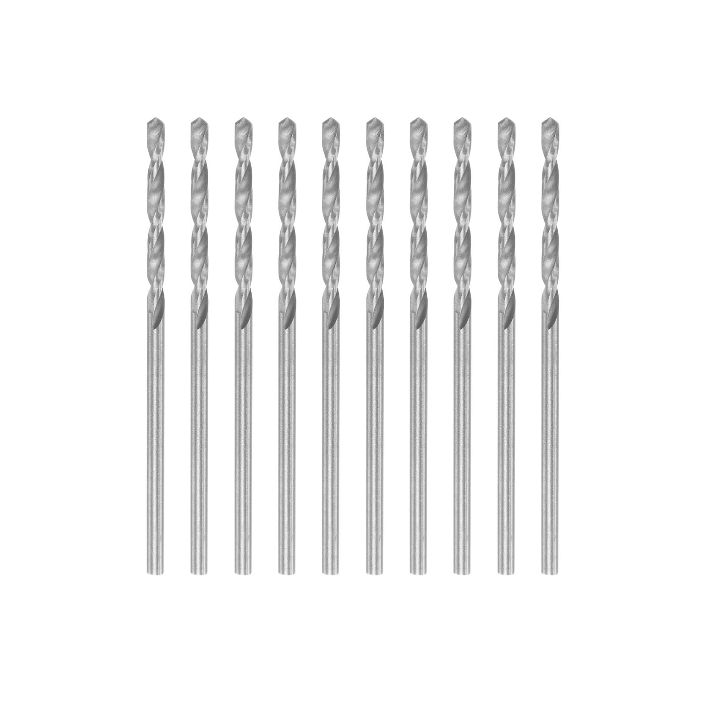 uxcell Uxcell 10 Pcs 1.65mm High Speed Steel Drill Bits, Fully Ground 43mm Length Drill Bit