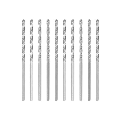 Harfington Uxcell 10 Pcs 1.8mm High Speed Steel Drill Bits, Fully Ground 52mm Length Drill Bit