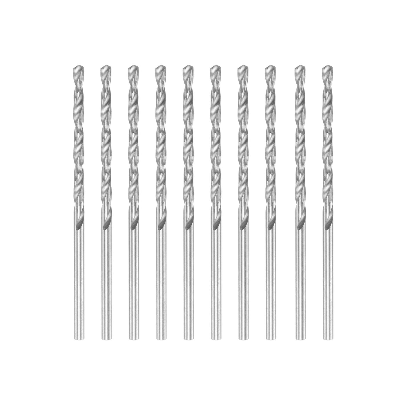 uxcell Uxcell 10 Pcs 1.85mm High Speed Steel Drill Bits, Fully Ground 48mm Length Drill Bit
