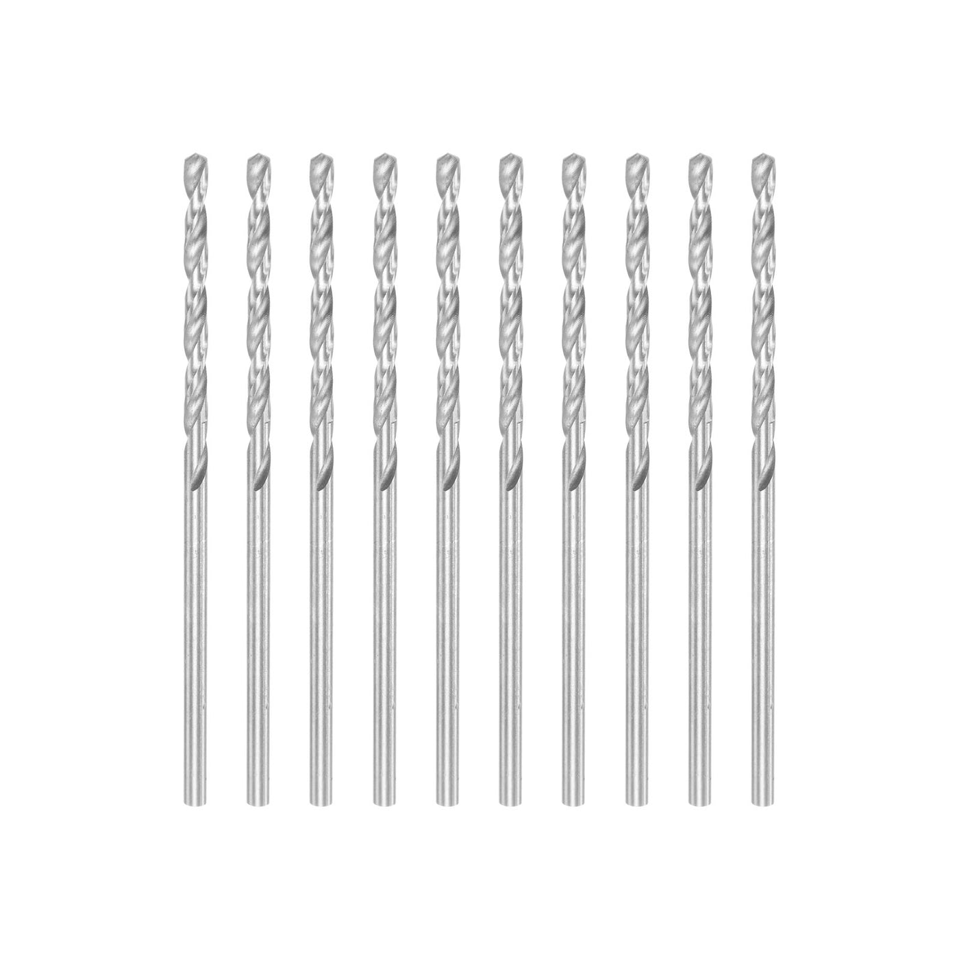 uxcell Uxcell 10 Pcs 2.05mm High Speed Steel Drill Bits, Fully Ground 59mm Length Drill Bit