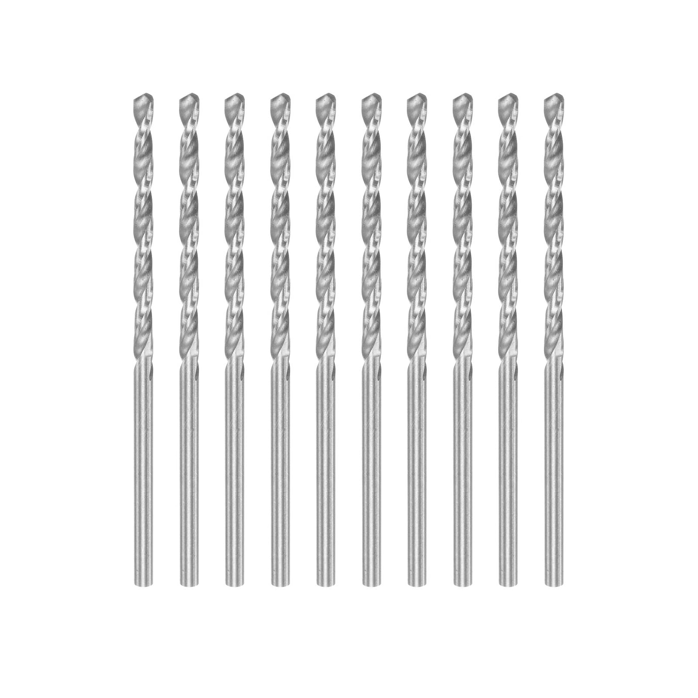 uxcell Uxcell 10 Pcs 2.1mm High Speed Steel Drill Bits, Fully Ground 55mm Length Drill Bit