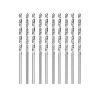 Harfington Uxcell 10 Pcs 2.1mm High Speed Steel Drill Bits, Fully Ground 55mm Length Drill Bit