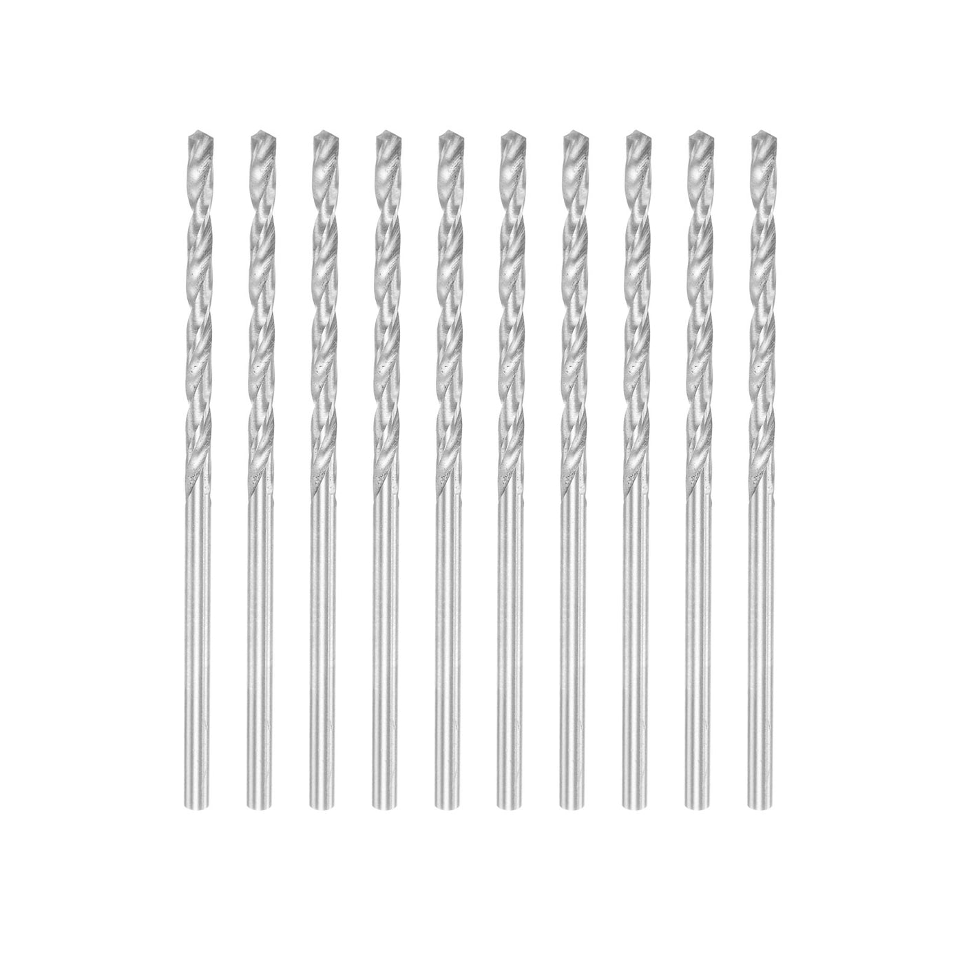 uxcell Uxcell 10 Pcs 2.15mm High Speed Steel Drill Bits, Fully Ground 57mm Length Drill Bit