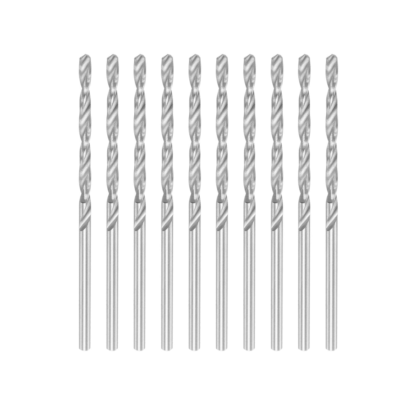 uxcell Uxcell 10 Pcs 2.25mm High Speed Steel Drill Bits, Fully Ground 58mm Length Drill Bit