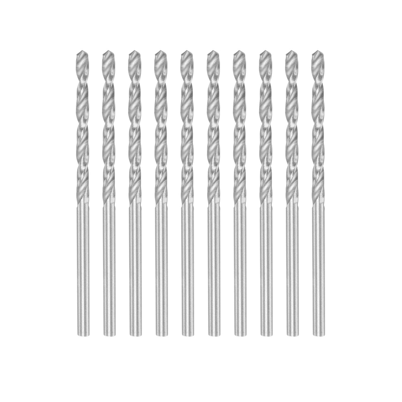 uxcell Uxcell 10 Pcs 2.3mm High Speed Steel Drill Bits, Fully Ground 53mm Length Drill Bit
