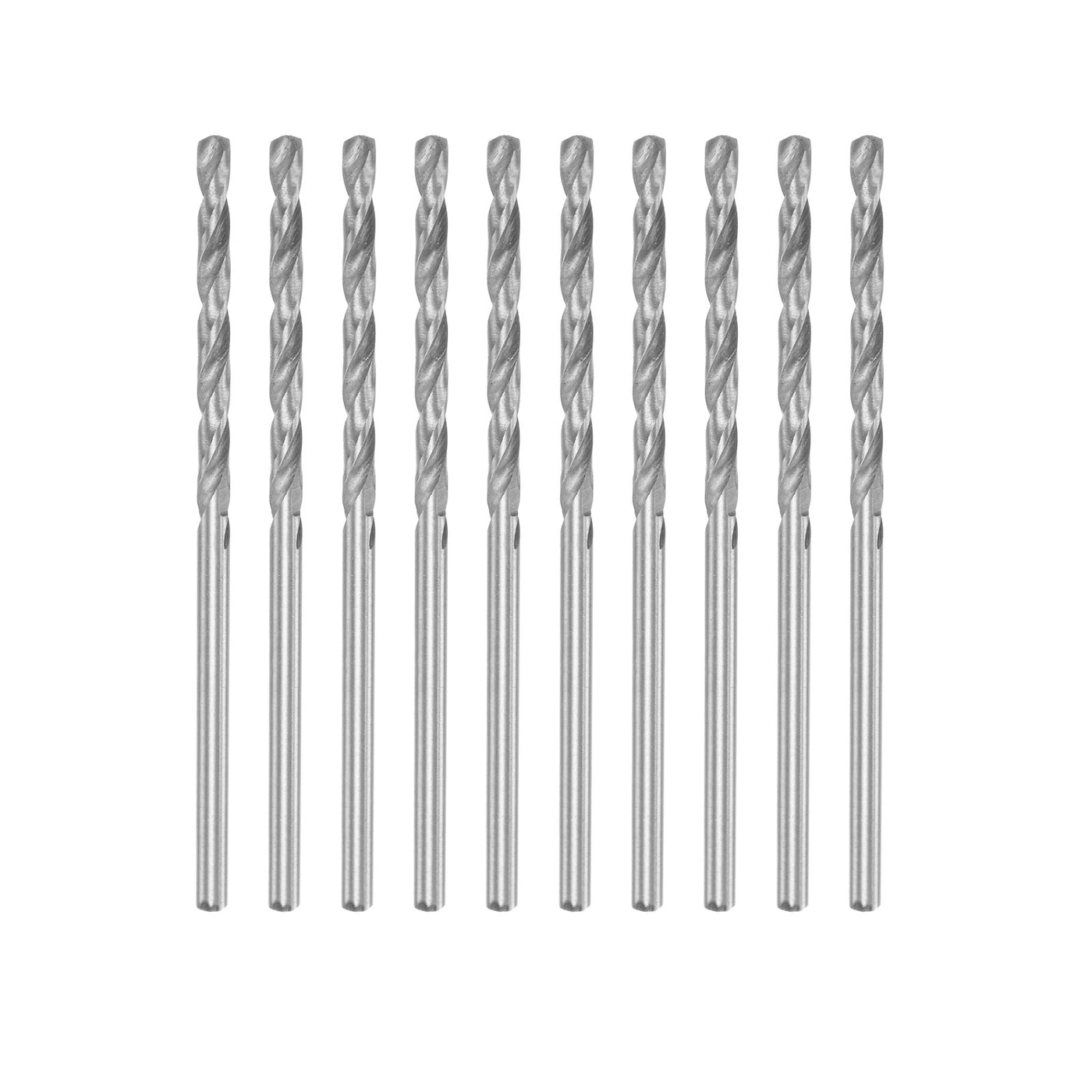 uxcell Uxcell 10 Pcs 2.35mm High Speed Steel Drill Bits, Fully Ground 56mm Length Drill Bit