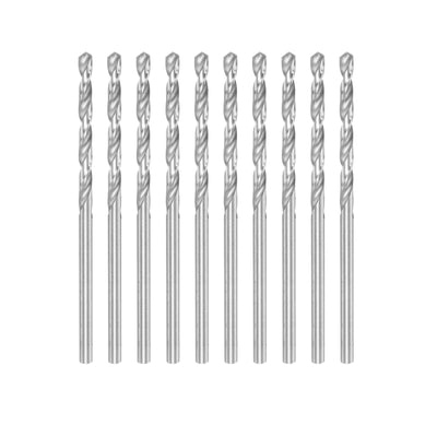 Harfington Uxcell 10 Pcs 2.45mm High Speed Steel Drill Bits, Fully Ground 56mm Length Drill Bit