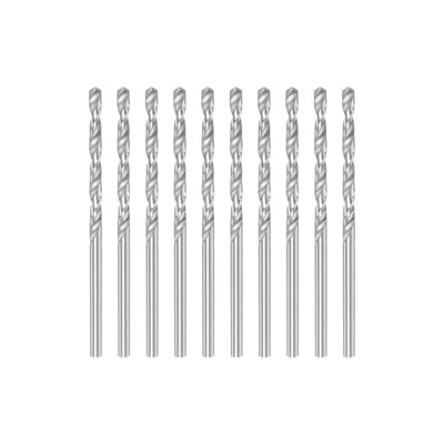 Harfington Uxcell 10 Pcs 2.55mm High Speed Steel Drill Bits, Fully Ground 56mm Length Drill Bit