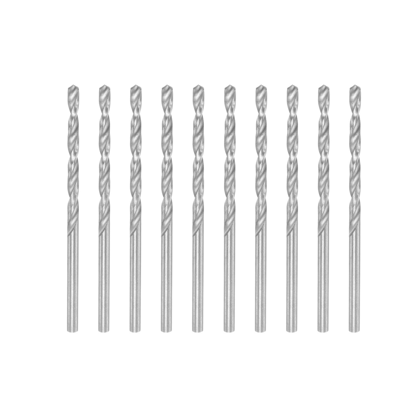 uxcell Uxcell 10 Pcs 2.65mm High Speed Steel Drill Bits, Fully Ground 60mm Length Drill Bit